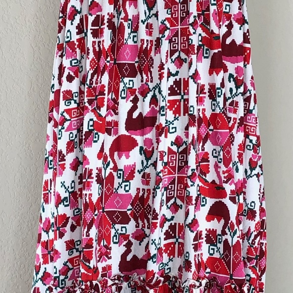 Nieves Lavi Nordic Pattern Peasant Swing Dress - Picture 5 of 6